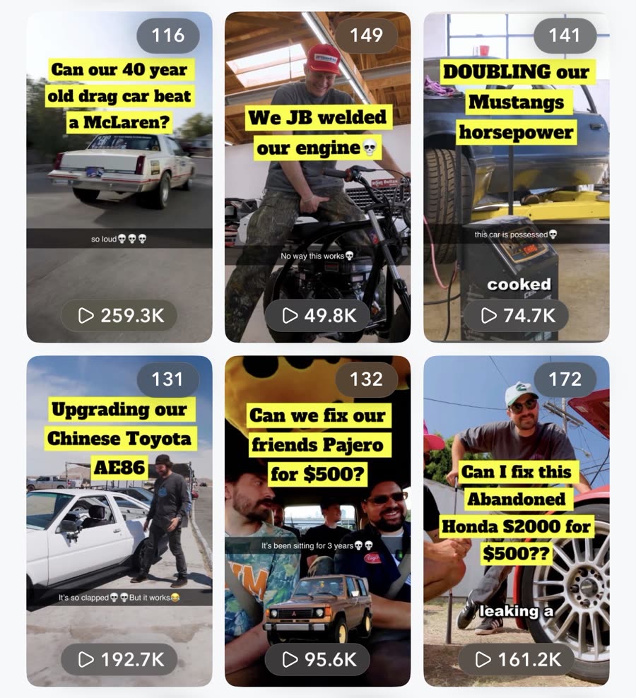 Snapchat story thumbnails